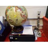 An electric World globe,