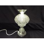 A Waterford crystal table lamp 36cm (h)