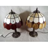 Two Tiffany style table lamps