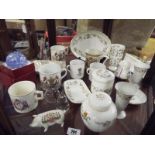 A good collection of ceramics to include approximately 8 pieces of Wedgwood decorated in the