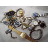 A good mixed lot of costume jewellery to include watches by Sekonda, Casio, Slazenger, Rotary,