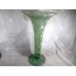 A frosted Art Glass trumpet vase,