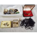 A small quantity of good costume jewellery, two lady's wrist watches,