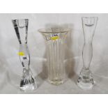 A pair of Waterford Crystal candlesticks,