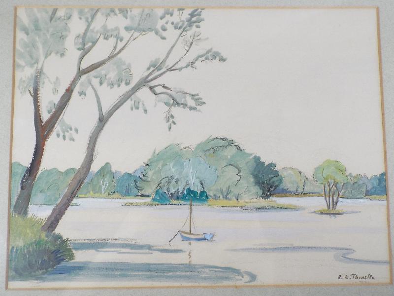 Audrey Penn - a watercolour depicting a coastal scene, signed lower left by the artist, - Image 4 of 4