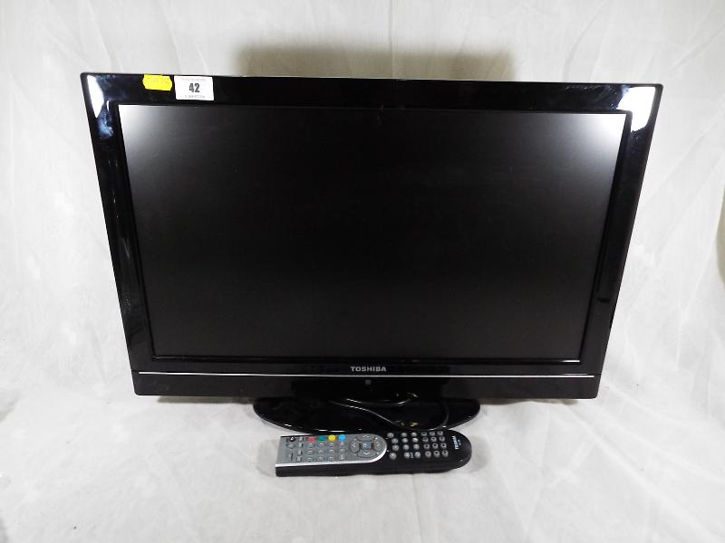 A Toshiba LCD HD television, 22 inch, Model No 22DV500B,