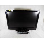 A Toshiba LCD HD television, 22 inch, Model No 22DV500B,