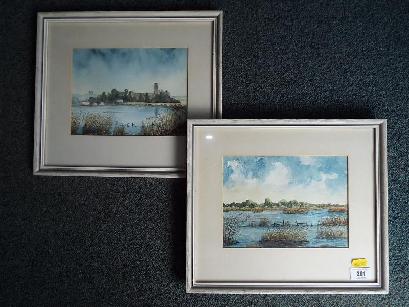 Eva Chapman - a pair of watercolours depicting landscape scenes,