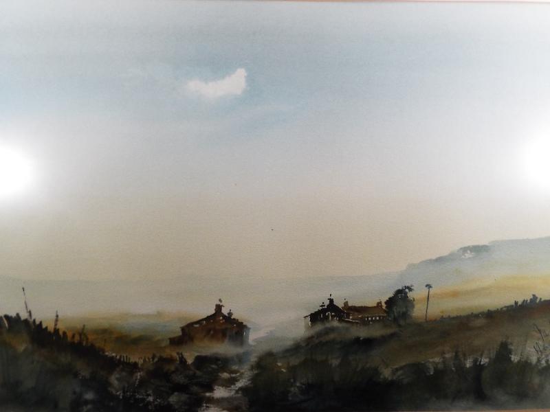 Jack Hamill (Rochdale, UK artist 20th century) - a watercolour depicting a moorland scene,
