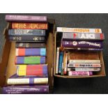 Two boxes containing a quantity of books to include travel, lifestyle,