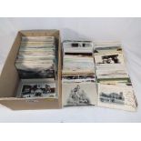 A box containing in excess of 500 early to mid period UK topographical postcards to include real