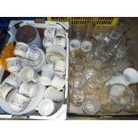 Breweriana - three boxes containing a large quantity of drinking glasses,