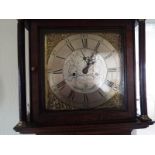 An oak cased 18th century longcase clock,