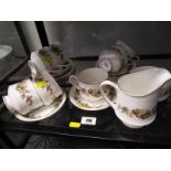 A Paragon part tea service decorated in the Lindale pattern
