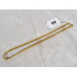 An 18ct gold curb chain 43cm length, approx weight 18.