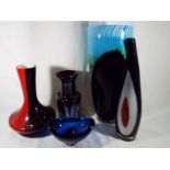 A collection of Art Glass vases (5)