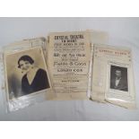 A collection of Vaudeville and Music Hall ephemera, signed photo,