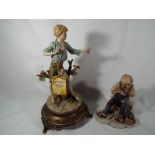 A Capodimonte figurine depicting a carpenter at work,