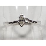 A lady's 9ct white gold diamond solitaire ring, 0.15ct, size U1/2, approx weight 2.
