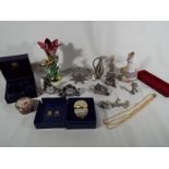 A good mixed lot to include a Royal Worcester ceramic trinket dish, boxed,