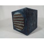 A Troika large cube vase decoration in shades of blue 15cm x 15cm x 15cm - Est £180 - £250