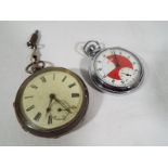 A gentleman's silver-cased pocket watch,