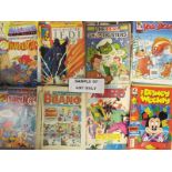 A large quantity of comics to include The Beano, The Dandy, Marvel Super Heroes,
