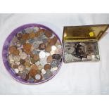 Numismatology - A collection of UK and World pre decimal coins,
