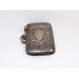 A George VI silver hallmarked vesta case,