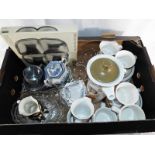 A good mixed lot of glassware and ceramics to include a Midwinter ceramic tea service,