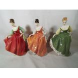 Three Royal Doulton Lady figurines comprising Fair Lady HN 2832,