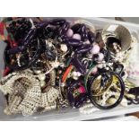 A large quantity of predominantly modern costume jewellery