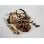 Scrap Gold - A collection of 9ct gold, approximate weight 5.