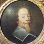 A 17th century oil on canvas, portrait of an unknown dignitary,