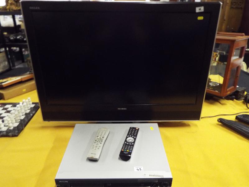 A Toshiba HD LCD television, 37 inch, model No. 37WLT66 and a Philips DVD recorder, model No. - Image 2 of 2