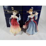 Two Royal Doulton Lady figurines comprising to include Figure of the Year Amy HN 3316 and Amy's