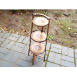 A good quality oak 3 tier cake stand 82 cm (h)