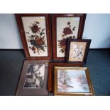 A collection of six prints and paintings depicting still life and similar (6)