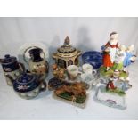 A good mixed lot of ceramics to include Lovatt Langley ware coffee pot and tea pot,