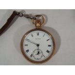 A gentleman's stem-wind Waltham pocket watch in a gold-plated Star case,