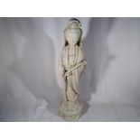 A Chinese blanc de chine figure of Guan Yin (AF) 45cm (h)