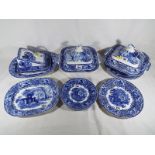 A quantity of blue and white ceramic tableware by George Jones & Sons,