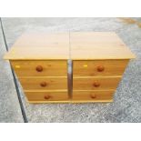 Two modern bedside cabinets,