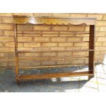 An oak wall display unit 79cm x 92cm x 15cm