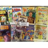 A large quantity of comics and magazines to include The Beano, The Dandy,