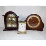 A Tempora onyx mantel clock,