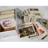 Approx 700 mainly early period post cards comprising greetings and a few foreign Est £40 - £60