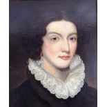 A late 17th century oil on canvas, portrait of an unknown lady, unsigned in period gilded frame,