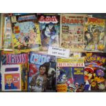 A large collection of comics and annuals to include Marvel, DC Comics,