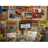 A large quantity of comics to include The Beano, The Dandy, Marvel Super Heroes,